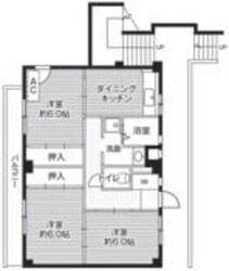 ビレッジハウス日立4号棟 (205号室)の物件間取画像